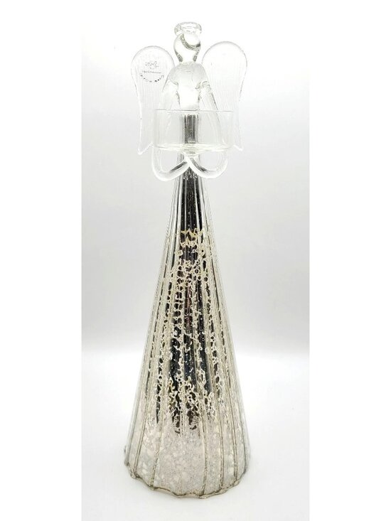 Lenox Other - Lenox Mercury Glass Angel 11.5" Silver Votive Candle Holder New opened Box